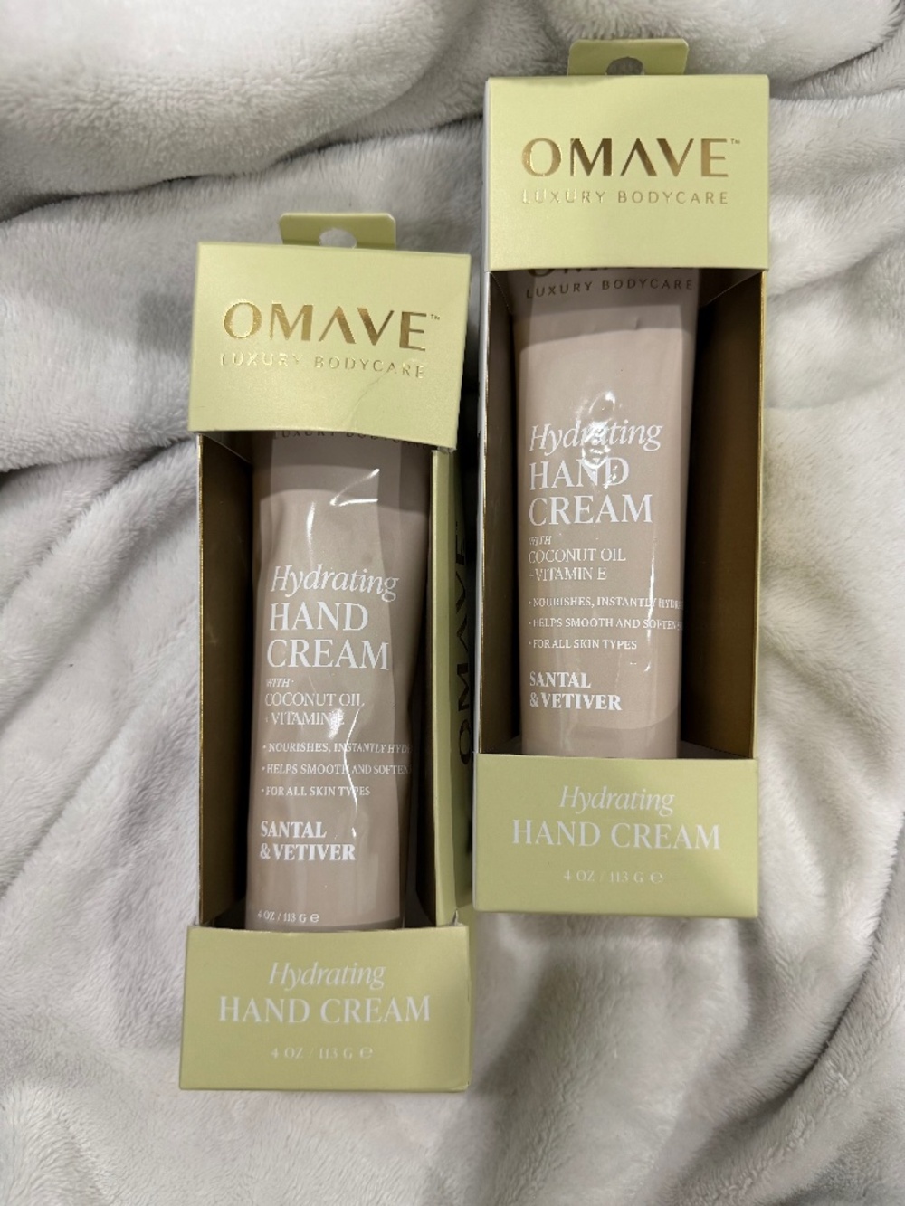 OMAVE LUXURY BODYCARE - Hydrating Hand Cream, Santal & Vetiver (Pack of 2)